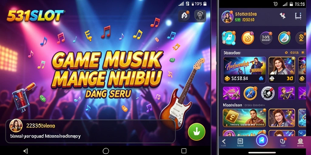 Tampilan gameplay seru dalam 531SLOT dengan lagu-lagu hits.