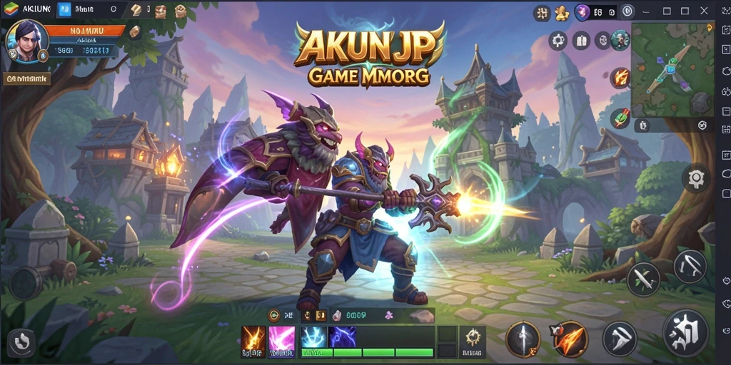Tampilan utama gameplay AKUNJP yang mendebarkan dan interaktif.