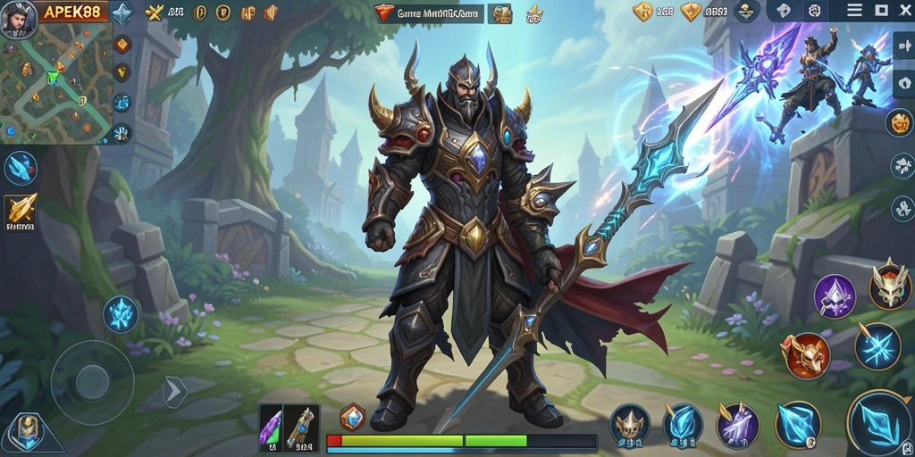 Tampilan gameplay seru dalam APEK88 dengan pertempuran yang mendebarkan.