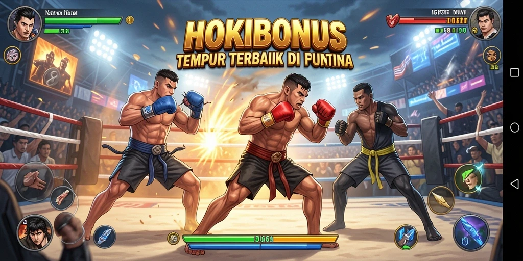 Gameplay HOKIBONUS yang seru dalam pertarungan Fighting.