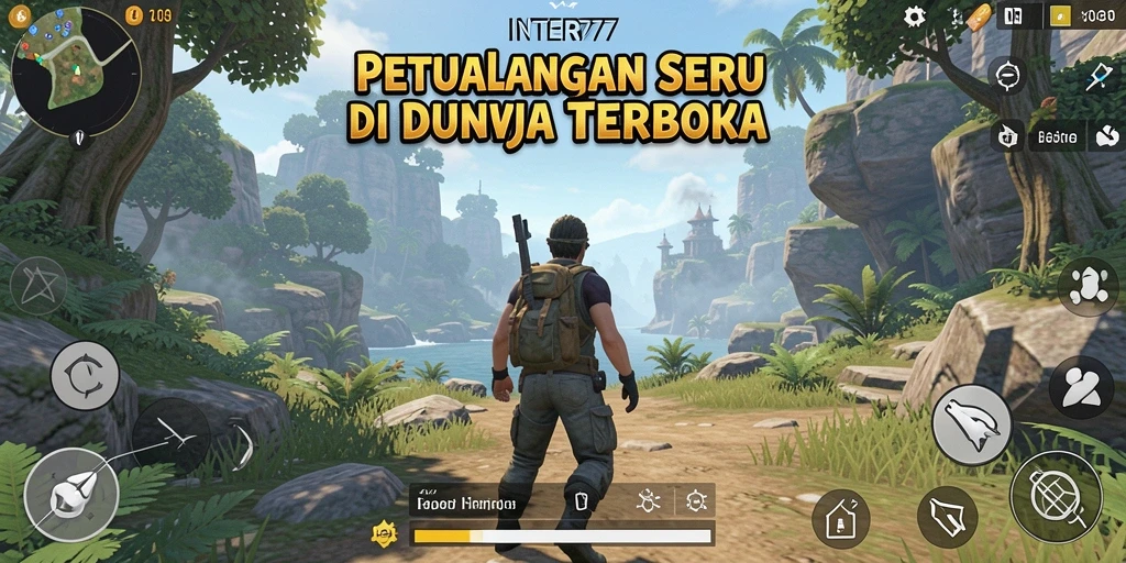 Tampilan gameplay yang menakjubkan dari INTER77 di dunia terbuka.