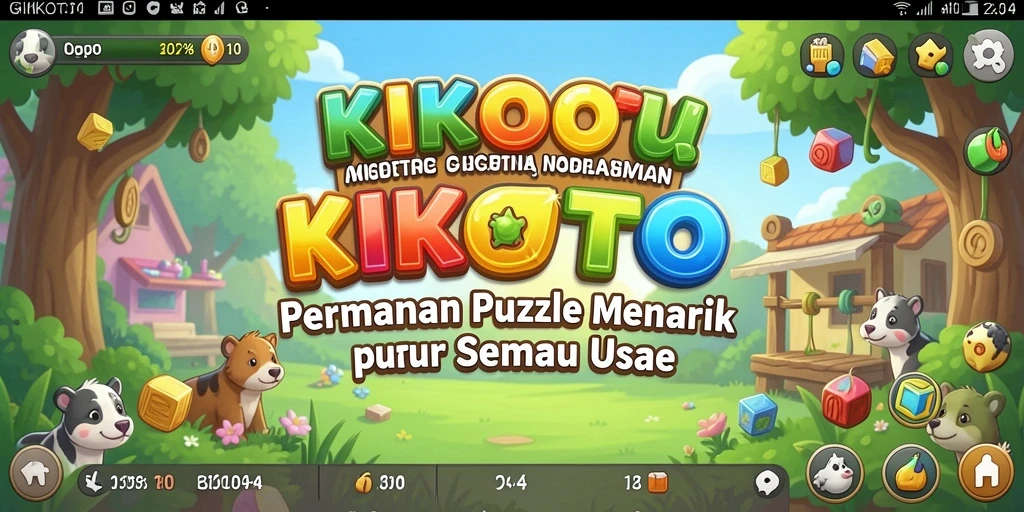 Tampilan gameplay KIKOTOTO yang seru dan menantang teka-teki.