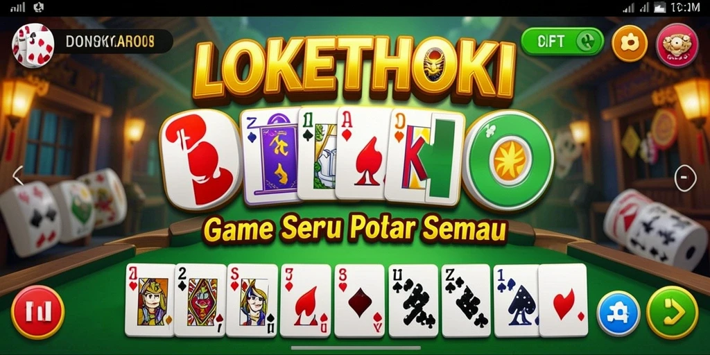Tampilan menarik dari gameplay Domino LOKETHOKI yang seru.