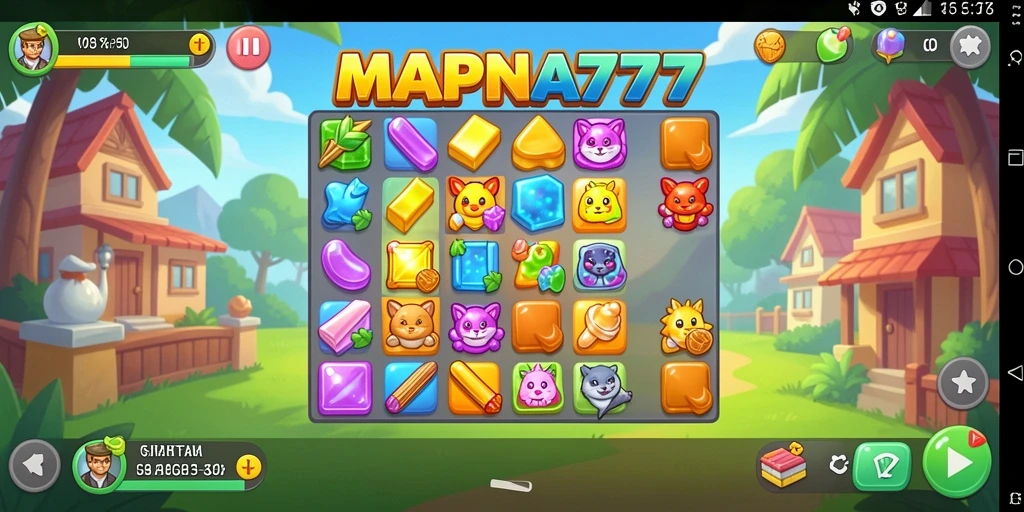 Gameplay seru dan menantang dalam permainan Match-3 MAPNA777.