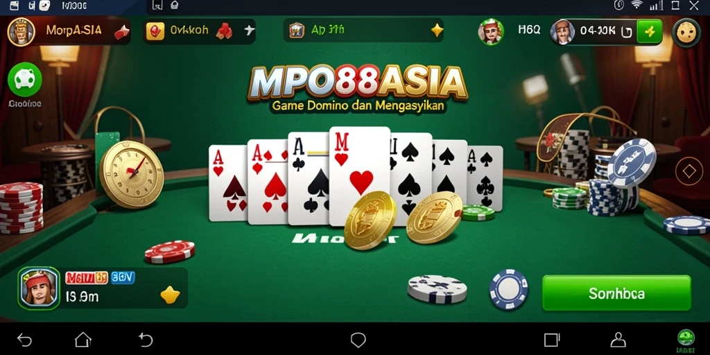 Tangkapan layar gameplay MPO88ASIA yang seru dan menegangkan saat bermain domino.