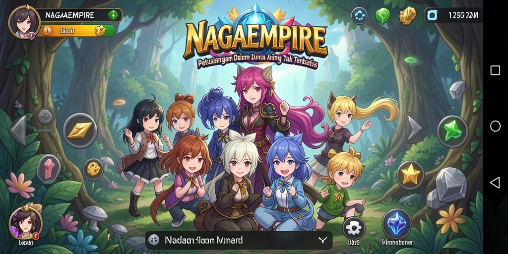 Tampilan dinamis dari gameplay <strong>NAGAEMPIRE</strong> yang penuh aksi.