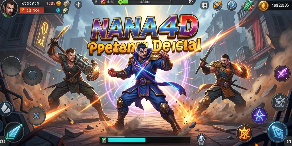 Tampak seru dari pertarungan antara karakter NANA4D.