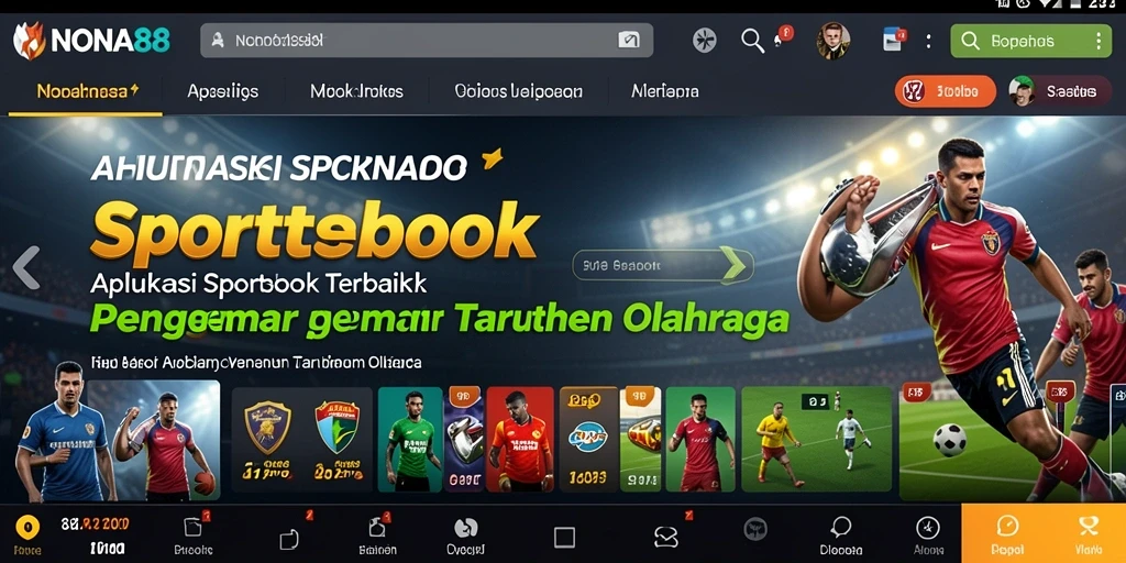 Screenshot utama NONA88 menampilkan pengalaman taruhan olahraga yang menarik.