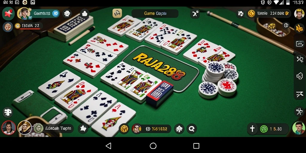 Gameplay seru dan interaktif dalam RAJA288 yang menampilkan permainan Gaple.