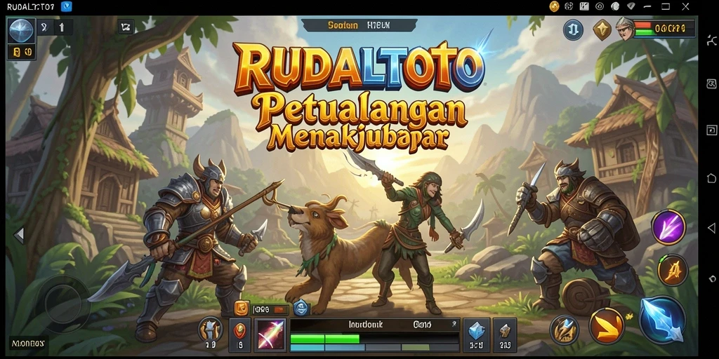 Tampilan gameplay menakjubkan dari RUDALTOTO di dunia RPG.