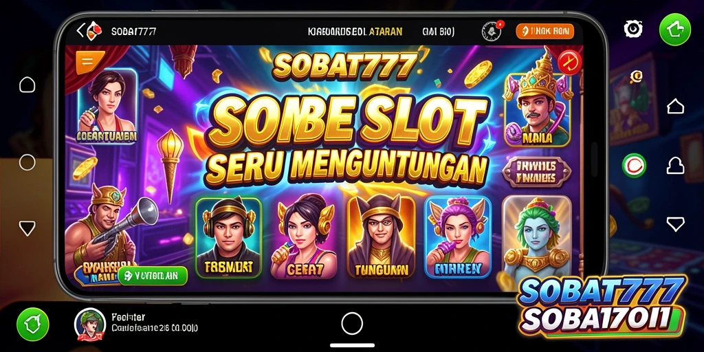 Tampilan gameplay menakjubkan SOBAT777 dengan berbagai tema slot.