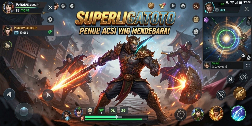 Tangkapan layar menunjukkan intensitas pertarungan dalam SUPERLIGATOTO.
