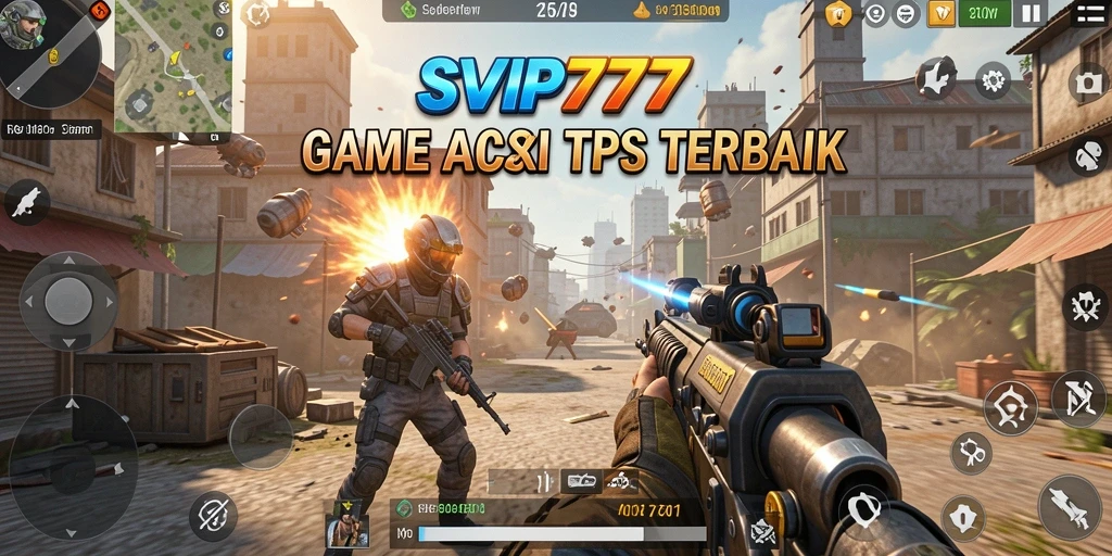 Tampilan epik gameplay SVIP777 dalam pertempuran TPS.