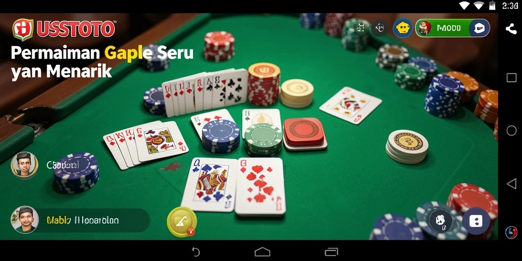 Tampilan gameplay menarik dari UUSTOTO saat bermain Gaple.