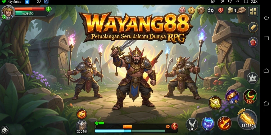 Tampilan gameplay RPG yang menarik dan interaktif di WAYANG88.