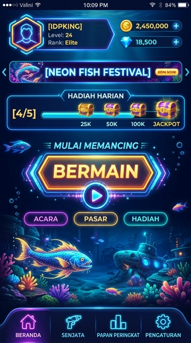 Screenshot tampilan utama aplikasi idpking untuk kemudahan navigasi.
